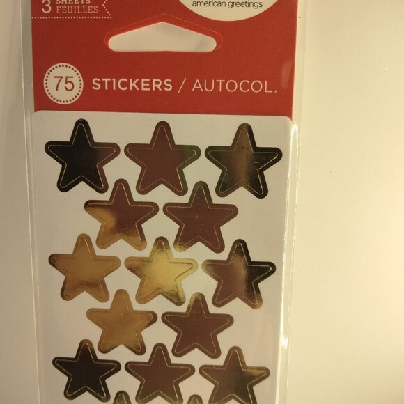 Gold Star Stickers 75 Teacher Reward American Greetings - Picture 3 of 4